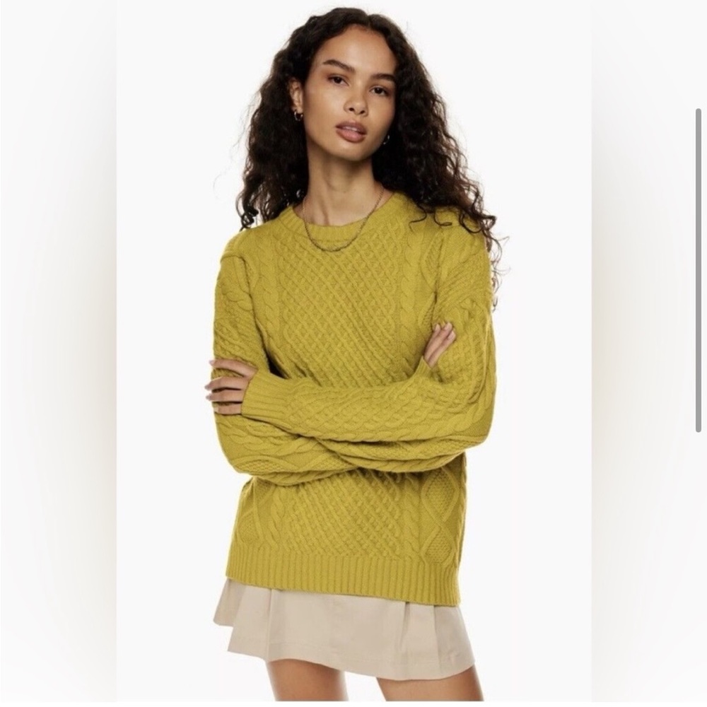 Aritzia - NWT - Sunday Best Peggy Cable Crewneck Sweater